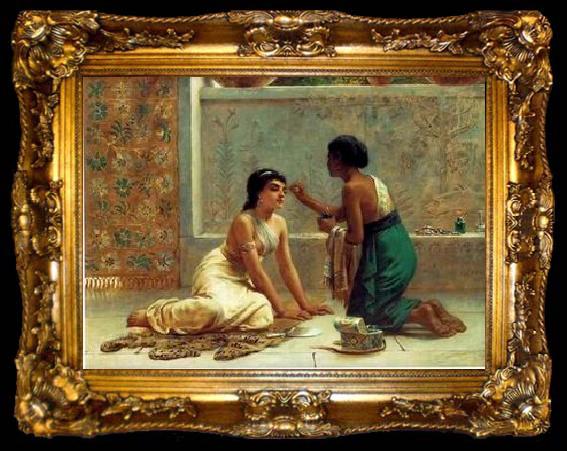 framed  unknow artist Arab or Arabic people and life. Orientalism oil paintings 216, ta009-2